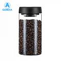 GOIKEA Coffee Bean Storage Jar Moisture-proof Glass Storage Jar for Kitchen 500/900/1200/1800ml Vacuum Sealed Coffee Beans Jar. 