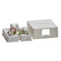 Telephone Rosette Box Ivory Colour RJ11 8P8C for telephone extention replace old with new. 