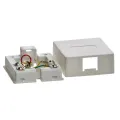 Telephone Rosette Box Ivory Colour RJ11 8P8C for telephone extention replace old with new. 