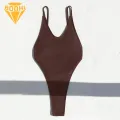 Monokini with Embellishments Stunning V-neck One-piece Swimsuit for Women Backless Design Figure-enhancing Fit Perfect for Beach Pool Parties Monokini Swimsuit. 