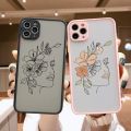 Line Art Sketch Flower Girl Protection Phone Case For iPhone 12 11 13 Pro MAX X XS XR SE 2 6s 7 8 Plus Hard Translucent Cover. 