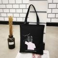 【100%-New】 Student Tote Bag Canvas Beg Tuisyen Galas Tepi Sekolah Cute School Bag Black Cloth Murah Tutorial Handbag Tuition bag Canvas Bag. 