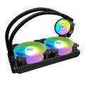 HXSJ Cool Moon Cold Moon 240 One-Piece Pc Case Water Cooler With Rgb 120Mm Quiet Fans Cpu Liquid Radiator For Lga775/115X/Am4/Am3/Fm2. 