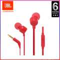 JBL T110 Wired Earphone handfree Headset Branded for Music (Authentic JBL- Serial can be verified on JBL Official Site). 