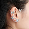 Butterfly Ear Clips Without Piercing for Women Sparkling Ear Cuff Clip Earrings Wedding Jewelry Gift. 