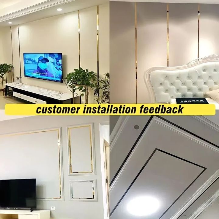 wall%20stickers%201%20Roll%20Gold%20Wall%20Sticker%20Stainless%20Steel%20Flat%20Decorative%20Lines%20Titanium%20Wall%20Ceiling%20Edge%20Strip%20Mirror%20Living%20Room%20Decoration%20-%20Image%202