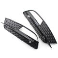 A Pair Front Bumper Fog Light Lamp Grille Grill Replacement For AUDI A5 12-16. 