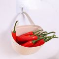 Hangable Sundries Holding Bin Space-saving Storing Container Cosmetic Toiletry Utensils Box Large Capacity  with Hook Fruit Vegetable Storage Basket. 