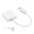 1080P HDMI to VGA Converter For Xbox Ps3 Ps4 PC TV LEDs Etc With Sound Port with Audio 3.5 Aux HDMI to VGA Adapter. 