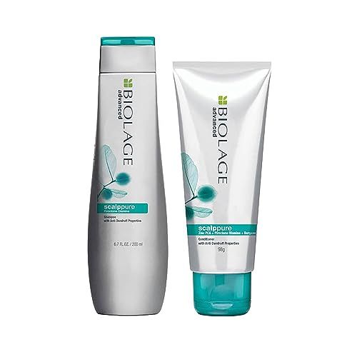 Biolage Scalppure Professional 2-Step Anti-Dandruff Regime Used in Salons | Removes Visible Flakes from 1st Use | Shampoo + Conditioner Scalp Combo for Men & Women | No Added Parabens (200 ml + 98 g)  (FROM INDIA SAB)