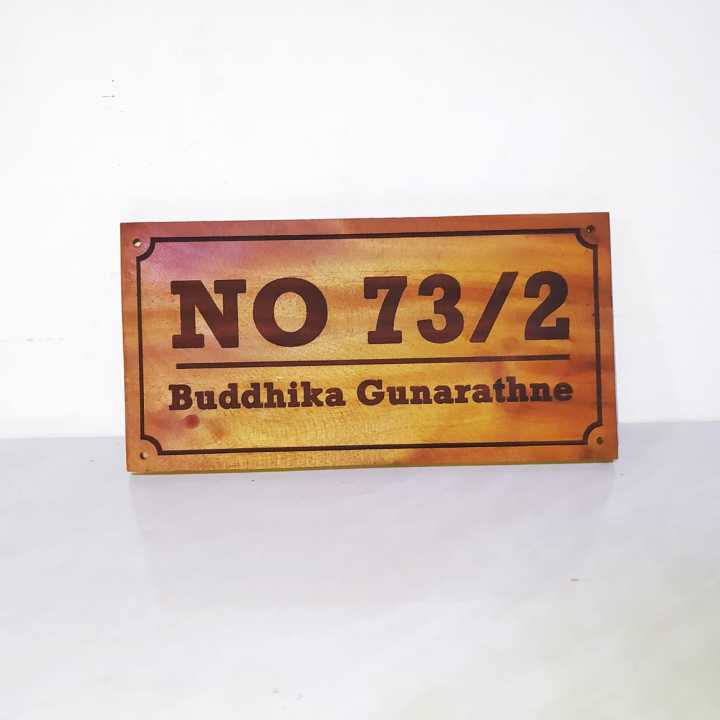 Laser engraved cnc home address sign Customize name board wall sign