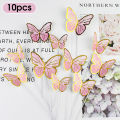 10pcs Butterfly Cake Toppers Sequin Purple Pink Butterflies Cake Decoration Card for Wedding Girls Happy Birthday Party Decors. 