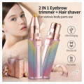 Rechargeable Women's Portable Safe Rechargeable Painless Eyebrow Trimmer Facial Hair Remover. 