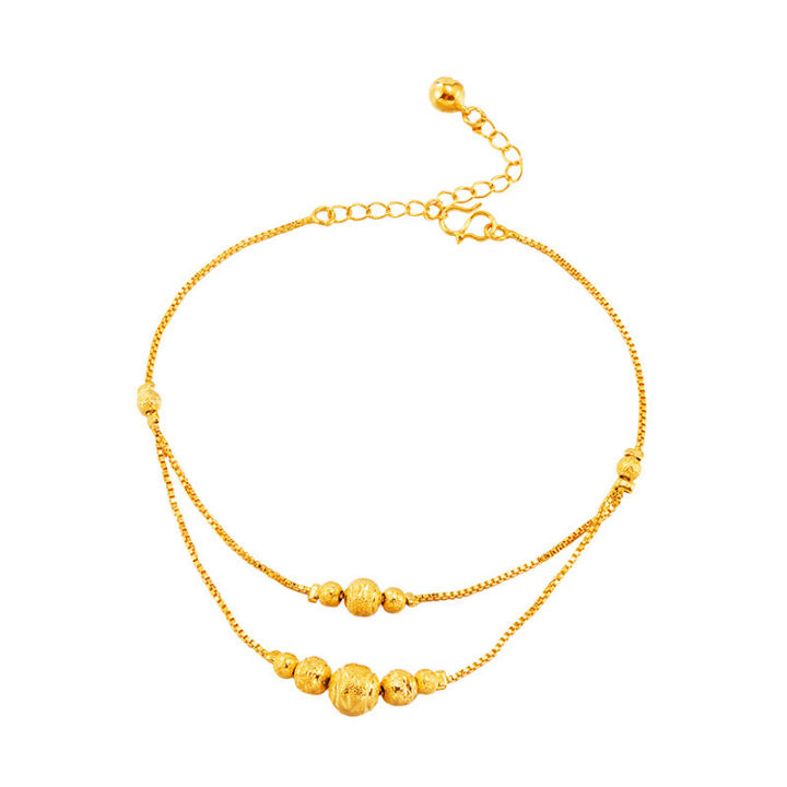 %E3%80%90Cheap%E3%80%91Imitation%2018k%20gold%20anklet%20frosted%20first%20day%20shayo%20summer%20beach%20foot%20jewelry%20women's%20ornaments%20-%20Image%205