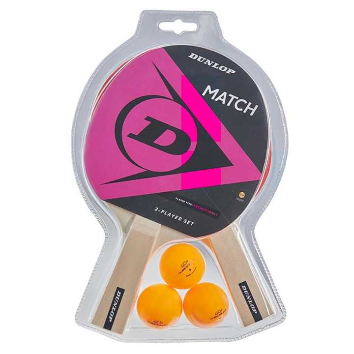 Dunlop Table Tennis Racket Match / Table Tennis Racket Set 2 With Free Shuttlecock 203