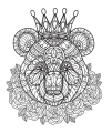 High quality 24 (A4 SIZE) pages Animal mandala neko manga chibi adults and teenager coloring book. 