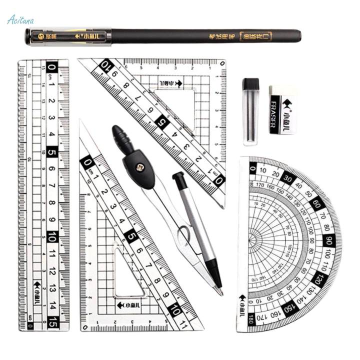 Geometry Math Ruler Triangle Ruler Protractor Straight Ruler for ...