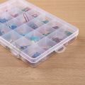 18/24 Grids Plastic Jewellery Organizer Box Adjustable Dividers Portable Clear Jewelry Storage Box. 