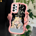 AMORVOR for Samsung A05S A05 A04S A03S A03 A04E A04 A02S M02S Back Cover Cute Rich Girl Pattern Luxury Phone Case Macaron Wave Soft Silicone Mobile Cover. 