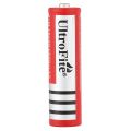 1pcs UltroFite 18650 6800mAh 3.7V Rechargeable Li-ion Battery, Red, 65mm x 18mm. 