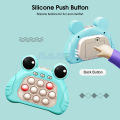 【Fanco Toy store】（NEW）HelloKimi Pop It Game Toys Gameboard Quick Push Pop Game Early Learning Press It Game Console Sensory Quick Push Game Stress Release with Music for Kids Girls Boys. 