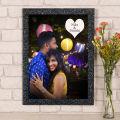 A3 Size Personalised photo frame- Black dot frame 1 photo -9. 