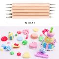 24Pcs Modeling Clay Sculpting Tools Set,Polymer Modeling Clay Sculpting Tools Rock Painting Kit for Sculpture Pottery. 