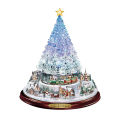 Christmas Tree Rotating Sculpture Train Decorations Paste Window Paste Stickers. 