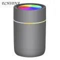 1 Set 350ML Air Humidifier Fine Mist Heavy Fog 2 Gears 7-Color Mode USB Mute Marquee USB Humidifier Home Supply. 