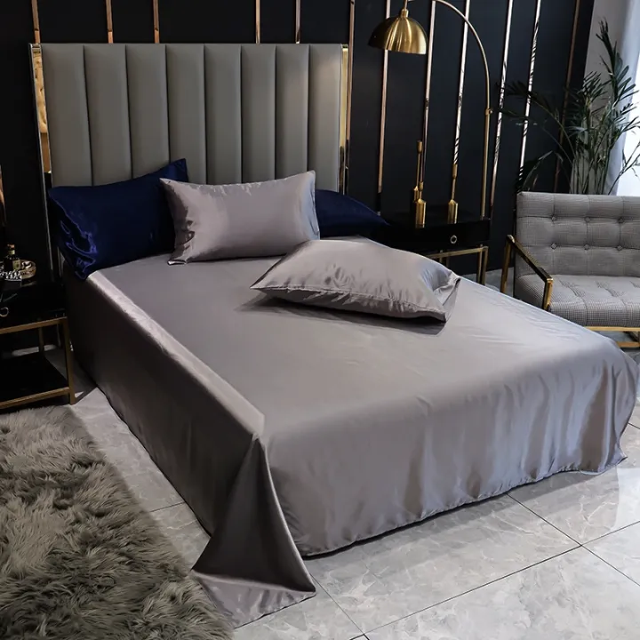 Satin%20Silk%20Bed%20Sheets%20for%20Summer%20Plain%20Flat%20Sheet%20for%20Double%20Bed%20Twin/Full/Queen/King%20Size%20Bed%20Linen%20(pillowcase%20need%20order)%20-%20Image%203