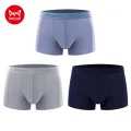 Miiow 3Pcs Men's Underwear Men's Traceless Summer Thin One Piece Ice Breathable Youth Four Corner Large Shorts L-4XL. 