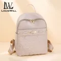 LouisWill Women’s Backpack Shoulder Bag Rivet Decoration Design Large Capacity Diamond Grid Backpack Lightweight Laptop Backpack Casual Zipper Packs Waterproof For Girls Teens Women’ Fashion Travel Study. 