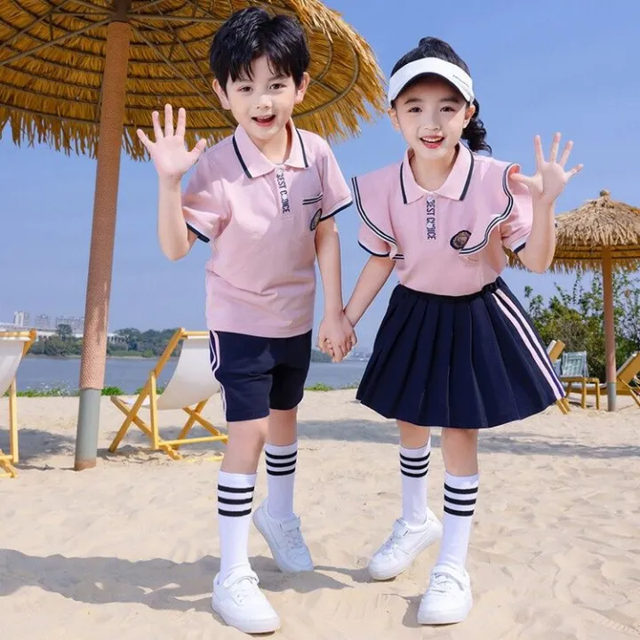 Kindergarten%20Suit%20Summer%20Clothing%20Primary%20School%20Students%20Uniforms%20in%20Summer%20College%20Style%20Business%20Attire%20Children%20Short%20Sleeve%20Pants%20Boutique%20Suit%20Fashion%20-%20Image%202