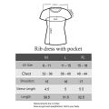 Women/ Ladies / Girls Trending Fashion Dark Ash Color Cotton Rib Fabric 190 Gsm Short Half Sleeve Plain Loose-Fitting Baggy Rib Dress Gown Frock With Pocket M, L, Xl Sizes. 
