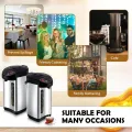 Electric 7L Hot Water Pot 304 Insulated Stainless Steel Water Boiler and Warmer Countertop Water Heater with Auto and Manual Dispense Buttons and Safety Lock for Heating Coffee Tea. 