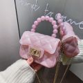 2024 Child Girl Gel Bag Popular Transparent and Cute Mini Bag Small Satchel Small Bag Super Popular Portable Net Red. 
