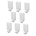 8pcs Adhesive Hook Stainless Steel Adhesive Hooks Strong Wall Hanger Waterproof Shower Towel Robe Loofah Rack Holder Wall Coat Keys Bags Sticky Hooks 8 Packs Hooks with Stickers for Kitchen Bathroom Office Sitting Room. 