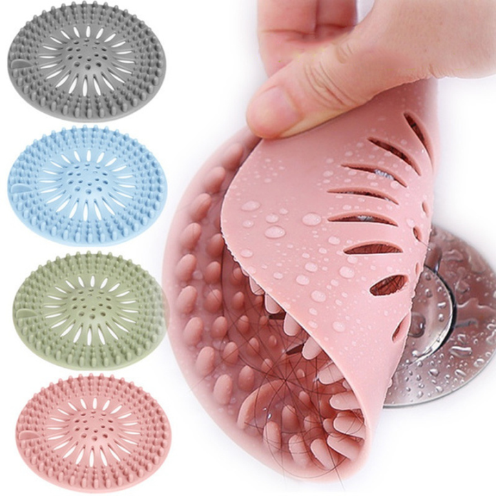 Silicone Sink Filter Bathroom Drain Hair Extension Bathtub Plug Sink