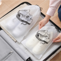 5PCS Household Shoe Storage Bag Waterproof Portable Travel Reusable Sealed Frosted Dust-proof Transparent Bags Shoes Organizers. 