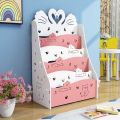 Children's Bookcase Kindergarten Rack Kids Home Simple Picture Book Rack Cartoon Toy Storage Rack. 