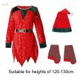 Girls Dress and Hat for Role Play Halloween Masquerade 120 to 130cm Red. 
