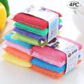 4PCS Cleaning Microfiber Sponge Dishwashing Kitchen Bathroom Rust Removing Clean Cloth Eraser Home Eco Friendly Magic Sponge DIY. 