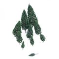 30Pcs 1.9 Inch - 6.3 Inch Train Set Scenery Landscape Model Pyramidal Trees Scale 1/50. 