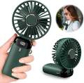 Mini Handheld Fan Portable Foldable USB Fans with Smart Led Digital Display Quiet Small Desk Fan with Speed Settings Personal Rechargeable Hanging Fan For Office Outdoor Sport Home Traveling. 