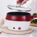 Portable Electric Hot Pot Cookware Pasta Pot Non-stick Casserole Pot with Steam Rack for Eggs/Soup. 