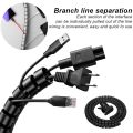 Cable Cover Protector Wire Desk Organizer Computer Cord Protective 2m Flexible Spiral Cable Organizer Tube Clip Management Tools. 