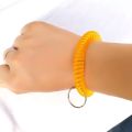 10pcs Stretchable Spiral Wrist Coil Key Tags Plastic Spring Hand Ring Garment Tag key ring. 