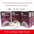 6/10 Pcs International Table Tennis Federation Certification ABS 3 or 2 Stars Pingpong 40+ Professional Match Ping-Pong Ball. 