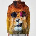 Sunglasses lion 3D printed hoodies Kids unisex casual stylish comfortable novelty sweatshirts long sleeve tops Autumn Winter. 