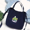 Korean Version Of The Popular Street Creative Large-Capacity Bucket Bag Blue Prickly pear. 